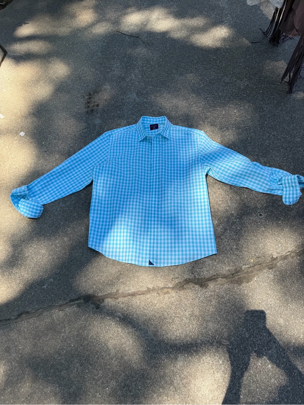 UNTUCKit Light Blue Gingham Button-Down Shirt - Picture 2 of 4